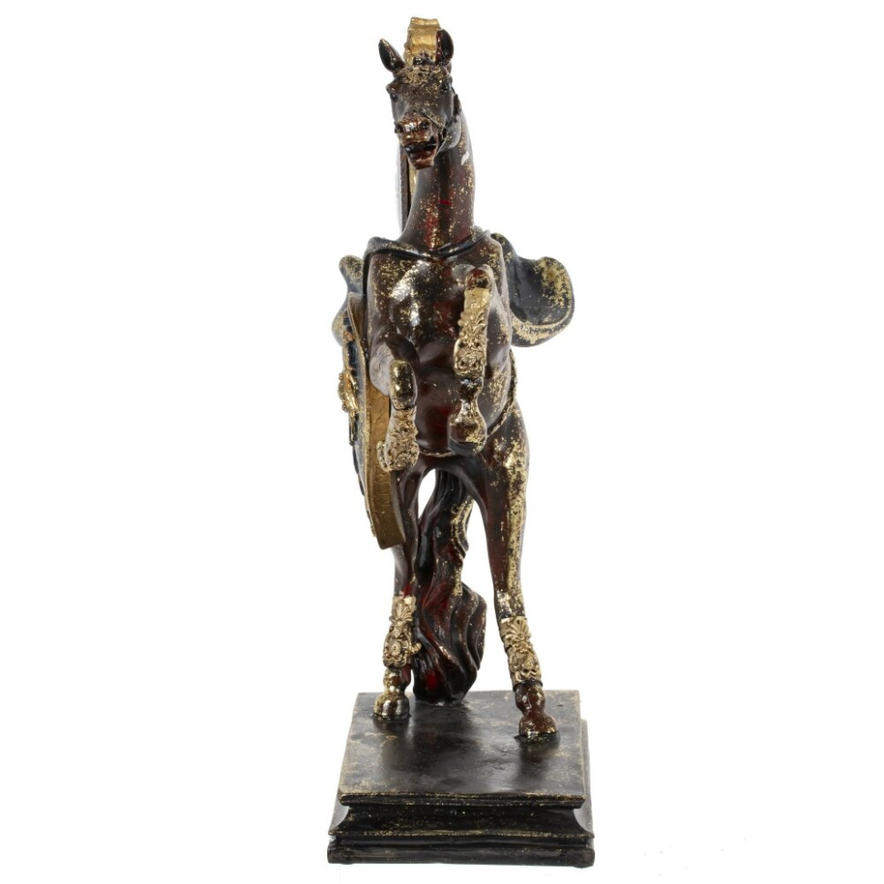 Фигурка декоративная "Лошадь" с часами D8см, (AAx1 н/п), L31,5 W14 H45,5 см