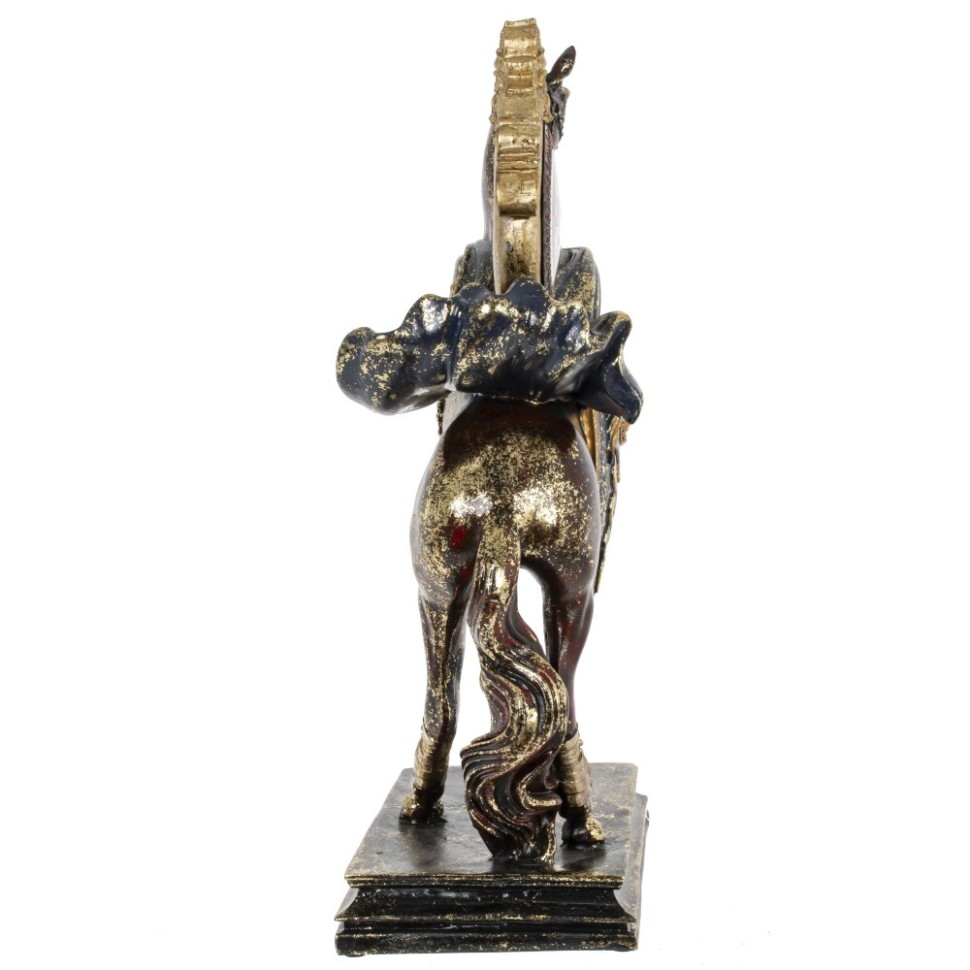 Фигурка декоративная "Лошадь" с часами D8см, (AAx1 н/п), L31,5 W14 H45,5 см