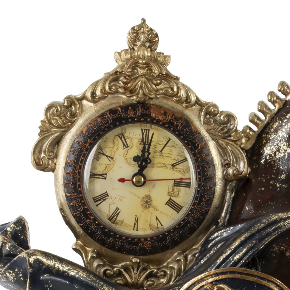Фигурка декоративная "Лошадь" с часами D8см, (AAx1 н/п), L31,5 W14 H45,5 см