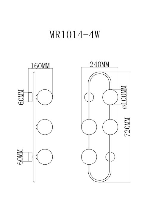 Бра Stacy MR1014-4W MyFar