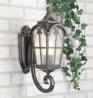 Настенный фонарь уличный Mira Mira U черное золото Elektrostandard