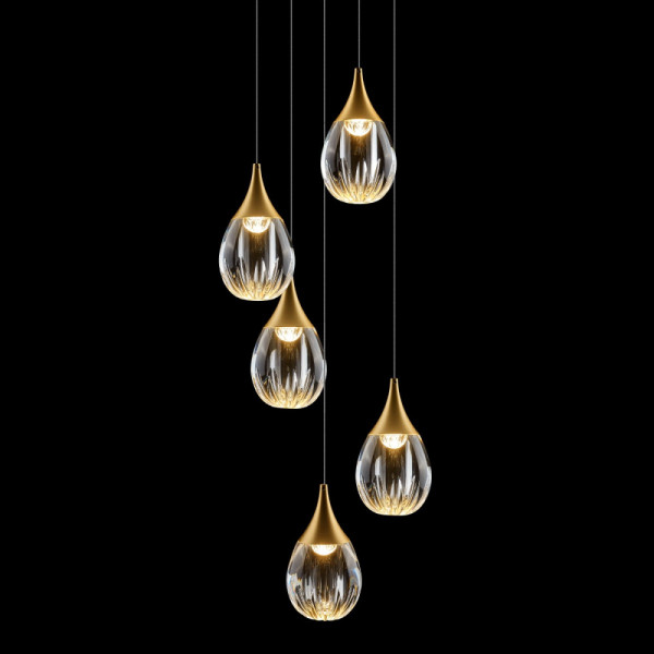 Подвесной светильник Stilla MD24001004-5A gold/clear DeLight Collection