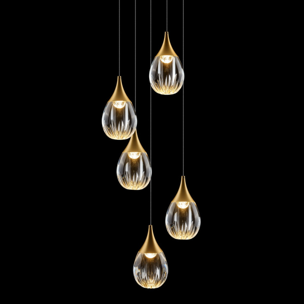 Подвесной светильник Stilla MD24001004-5A gold/clear DeLight Collection