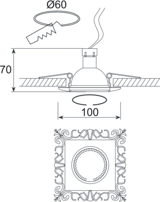 Точечный светильник N1555 N1563-Deep bronze Donolux