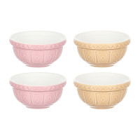 Набор чаш Cane, 9,5 см, 4 шт, коричневый, розовый
