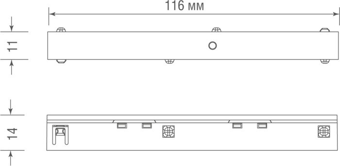 Коннектор прямой Slim Line Connector 180 DLS B Donolux