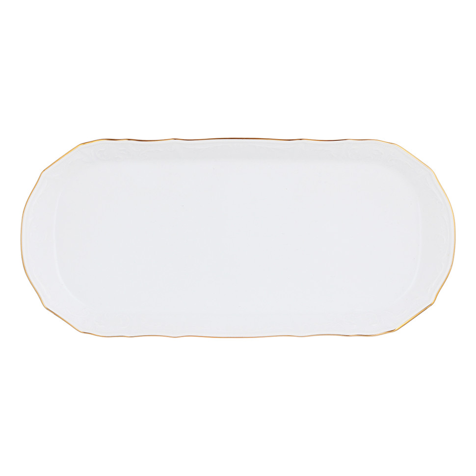 Поднос прямоугольный 37см."Бернадот белый 311011" Bernadotte