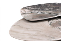 Стол журнальный стекло/мрамор белый