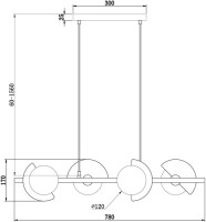 Подвесной светильник Sepia FR5391PL-04CFL Freya