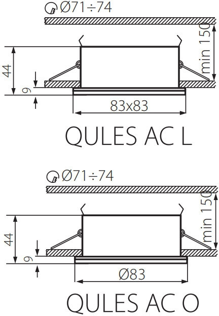 Точечный светильник QULES 26304 Kanlux