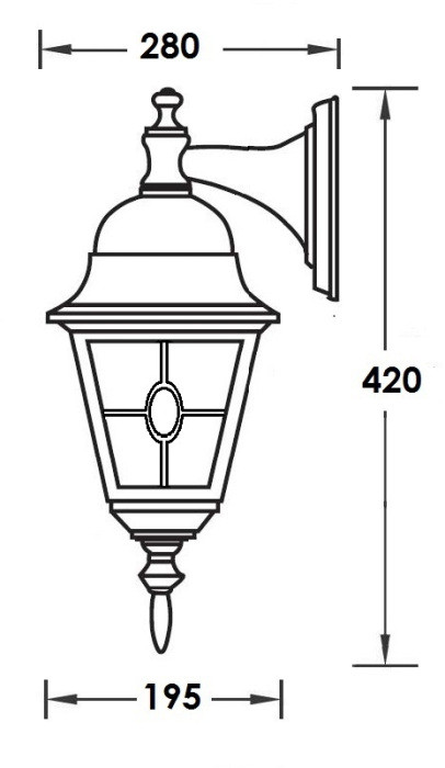 Настенный фонарь уличный QUADRO M lead GLASS 79902MlgY Bl Oasis Light