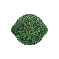 Поднос круглый 36см."Holly" зеленый