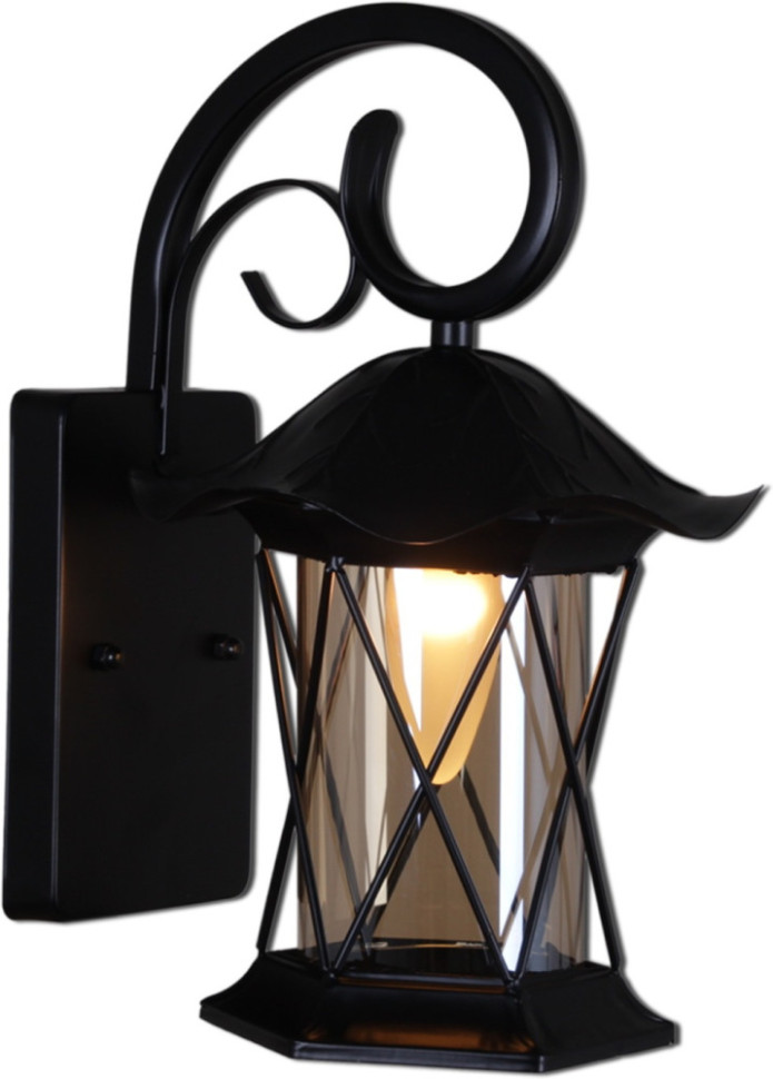 Настенный фонарь уличный  08281-9.2-001U BK Reluce