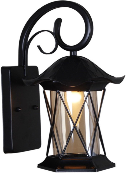 Настенный фонарь уличный  08281-9.2-001U BK Reluce