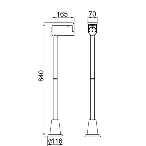 Наземный светильник  W6191-840 Gr Oasis Light