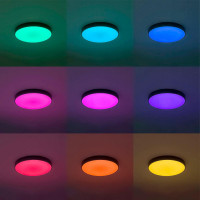 Потолочный светодиодный светильник с пультом ДУ Citilux Купер RGB Черный CL724105G1