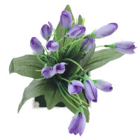 Цветочная композиция "Крокусы", L18 W18 H27 см