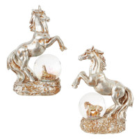 Фигурка декор в стекл шаре "Лошадь", L9,5 W5 H14 см, 2в.