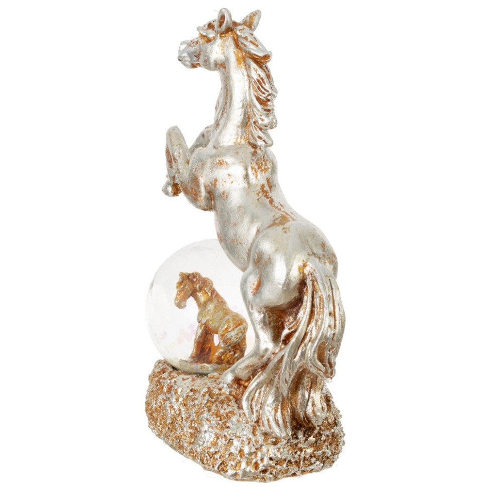 Фигурка декор в стекл шаре "Лошадь", L9,5 W5 H14 см, 2в.