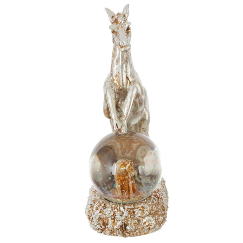 Фигурка декор в стекл шаре "Лошадь", L9,5 W5 H14 см, 2в.