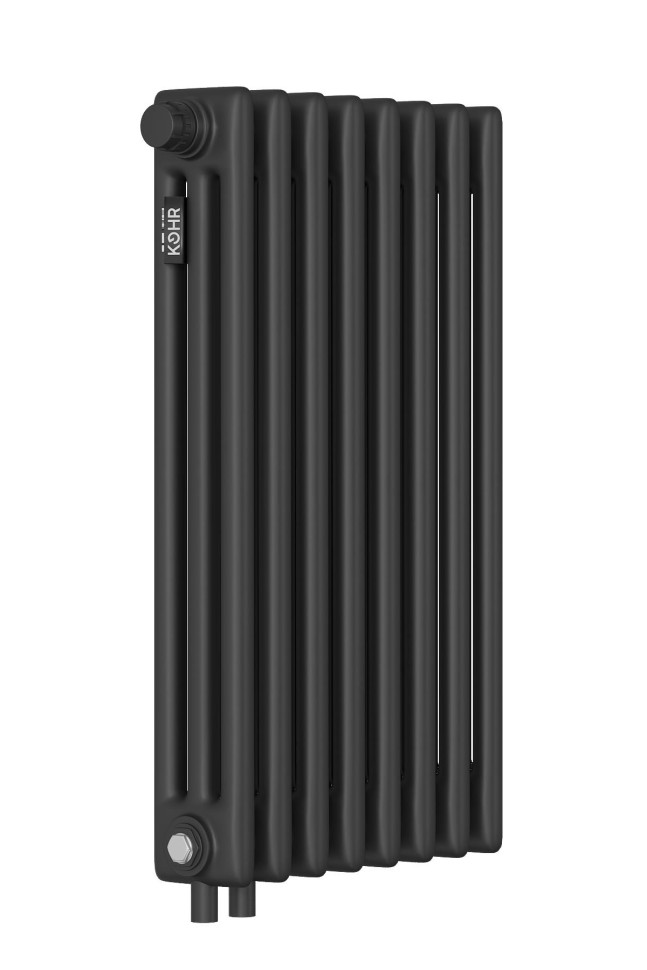 Стальной трубчатый радиатор Kohr Heim 3057/08 секций H01 с нижним подключением черный