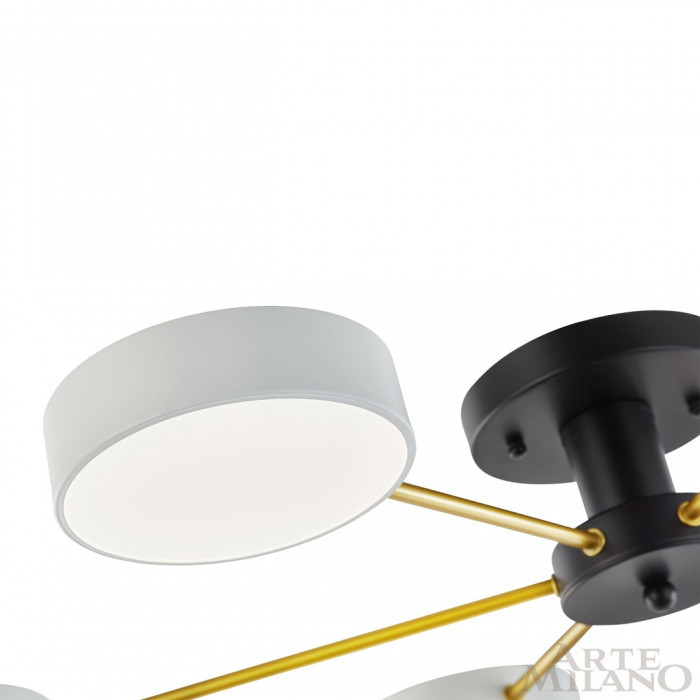 Потолочная люстра Ferrara 252006/6 Bk/Wh Arte Milano