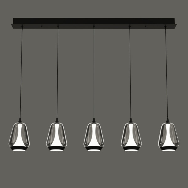 Подвесной светильник MD24001011 MD24001011-5B black/smoky DeLight Collection