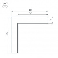 Коннектор L-образный внутренний Arlight SL-Linia32-Fantom 030095 Коннектор L-образный внутренний Arlight SL-Linia32-Fantom 030095