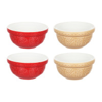 Набор чаш In the Forest, 9,5 см, 4 шт, коричневый, красный