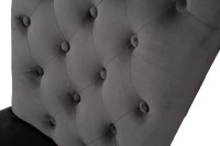 Стул велюровый серый с кольцом