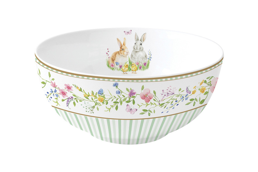 Салатник 15см, 0.6л "Кролики" без инд.упаковки.