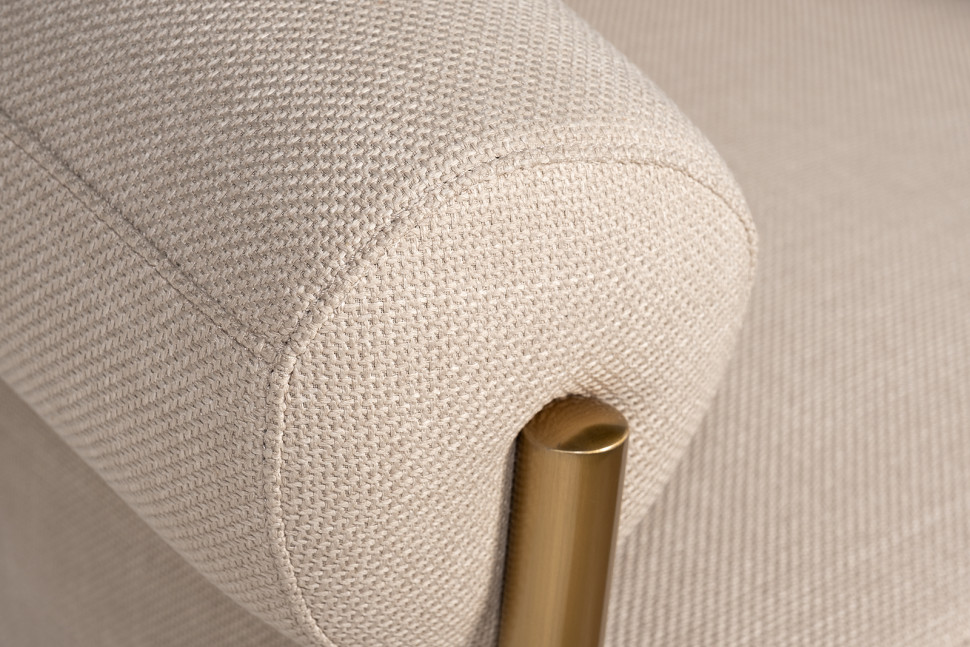 Кресло серое/матовое золото