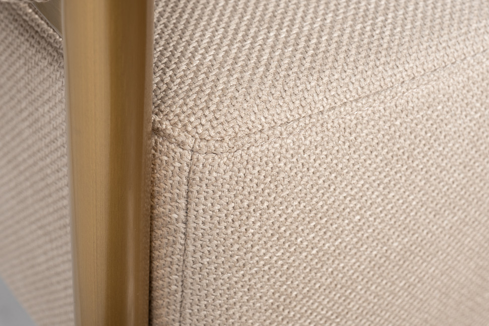 Кресло серое/матовое золото