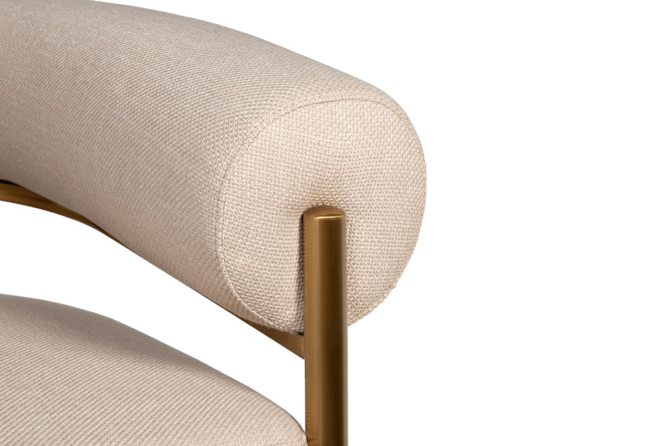 Кресло серое/матовое золото