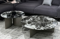 Столик журнальный искусственный мрамор черный