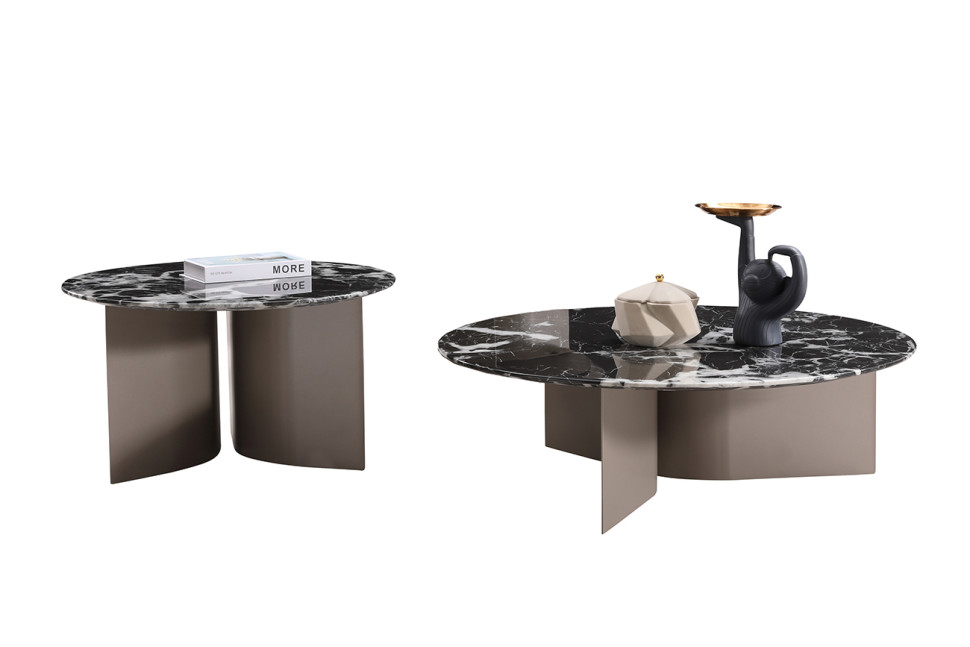 Столик журнальный искусственный мрамор черный