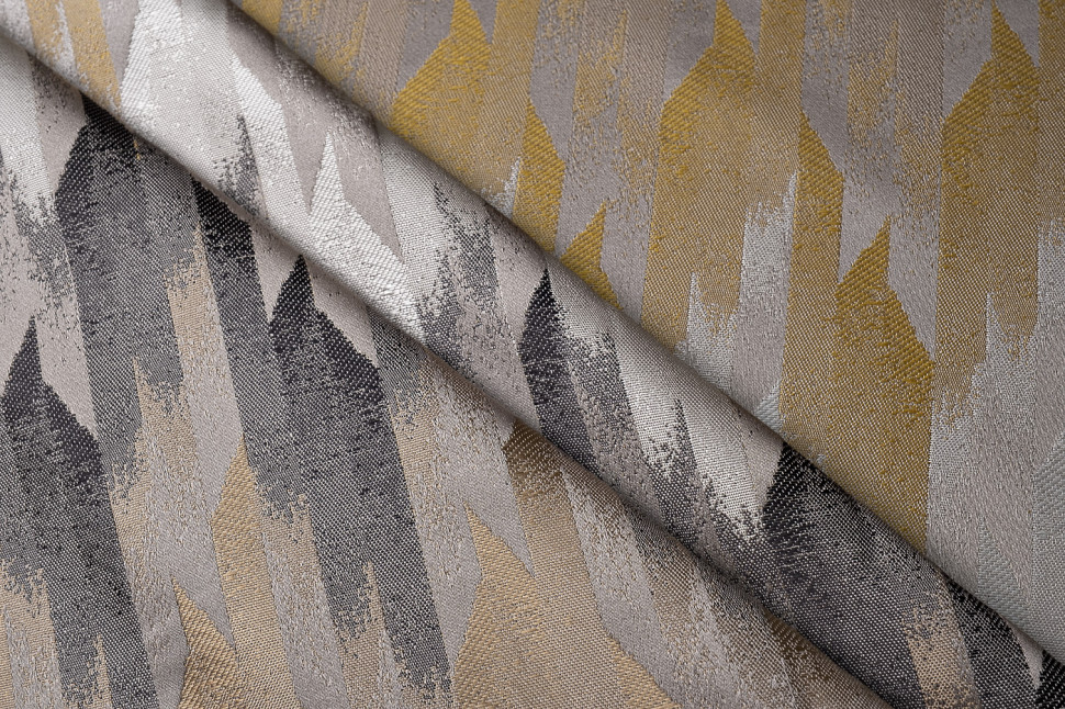 Ткань портьерная CASCADA с золотым