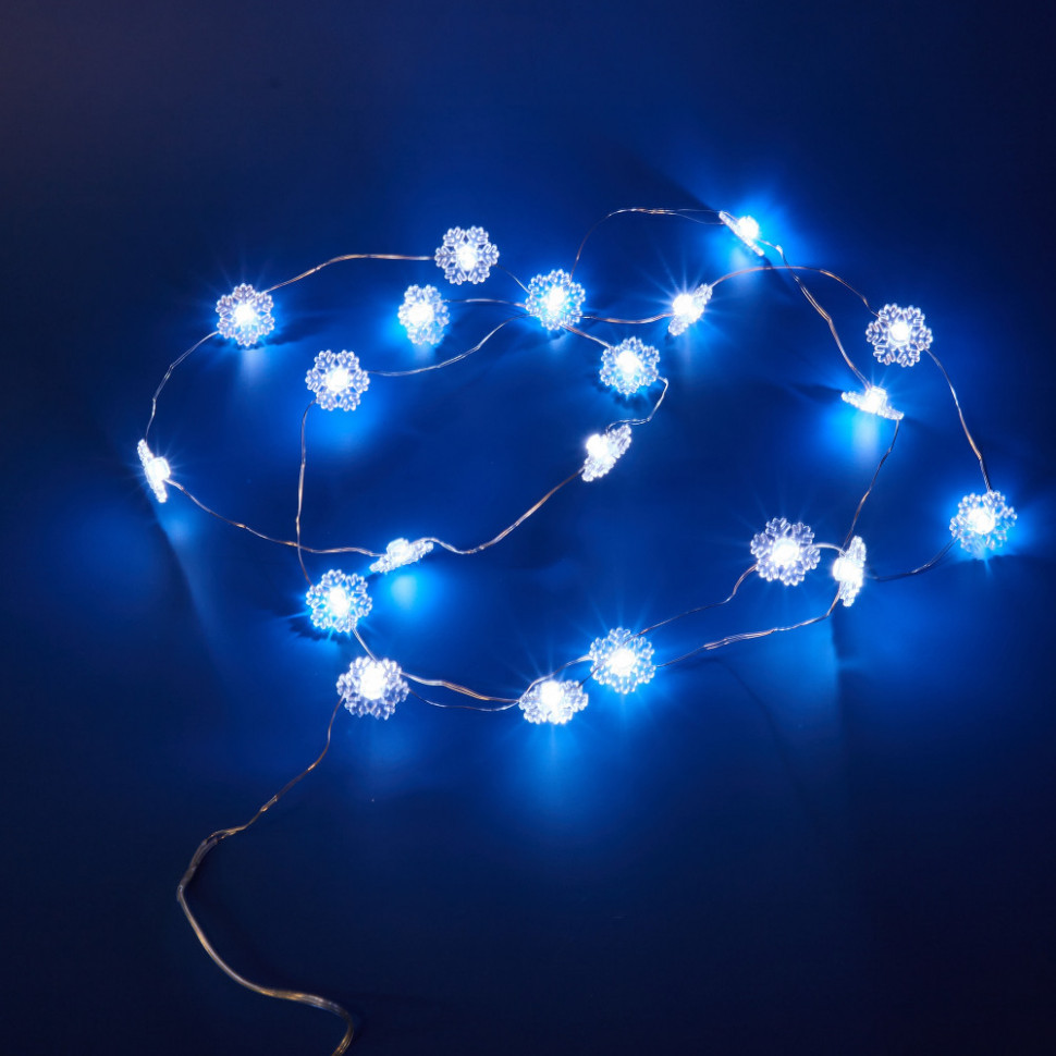 Гирлянда ULD ULD-S1900-020/STB/2AA WHITE IP20 SNOWFLAKES MINI Uniel