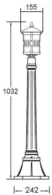 Наземный фонарь FRANKFURT 15857 Gb Oasis Light