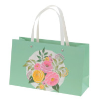 Пакет подарочный S (бумага 210г/м2, блок 12шт), L28 W10 H17 см, 4в.