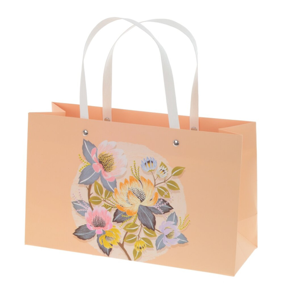 Пакет подарочный S (бумага 210г/м2, блок 12шт), L28 W10 H17 см, 4в.