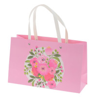 Пакет подарочный S (бумага 210г/м2, блок 12шт), L28 W10 H17 см, 4в.