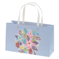 Пакет подарочный S (бумага 210г/м2, блок 12шт), L28 W10 H17 см, 4в.