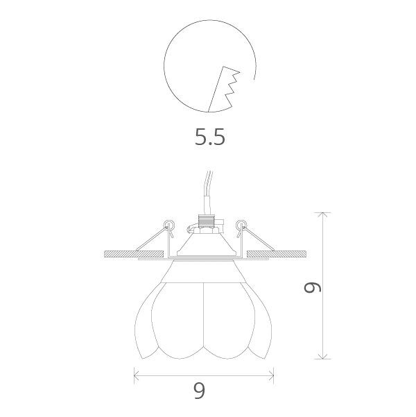 Точечный светильник Occhio A8806PL-1CC Arte Lamp