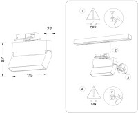 Трековый светильник Track System GL6801 Ambrella