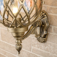 Настенный фонарь уличный Sirius Sirius U черное золото Elektrostandard