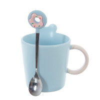 Кружка с ложкой, 350 мл, L12 W9,5 H11 см