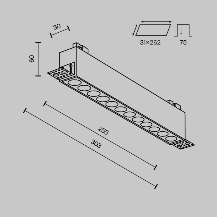 Точечный светильник Points DL065-20W3-6K-TRS-W Maytoni