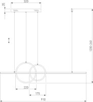 Подвесной светильник Twin 90265/1 черный Eurosvet