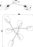 Потолочная люстра Isabella FR5095CL-06G Freya